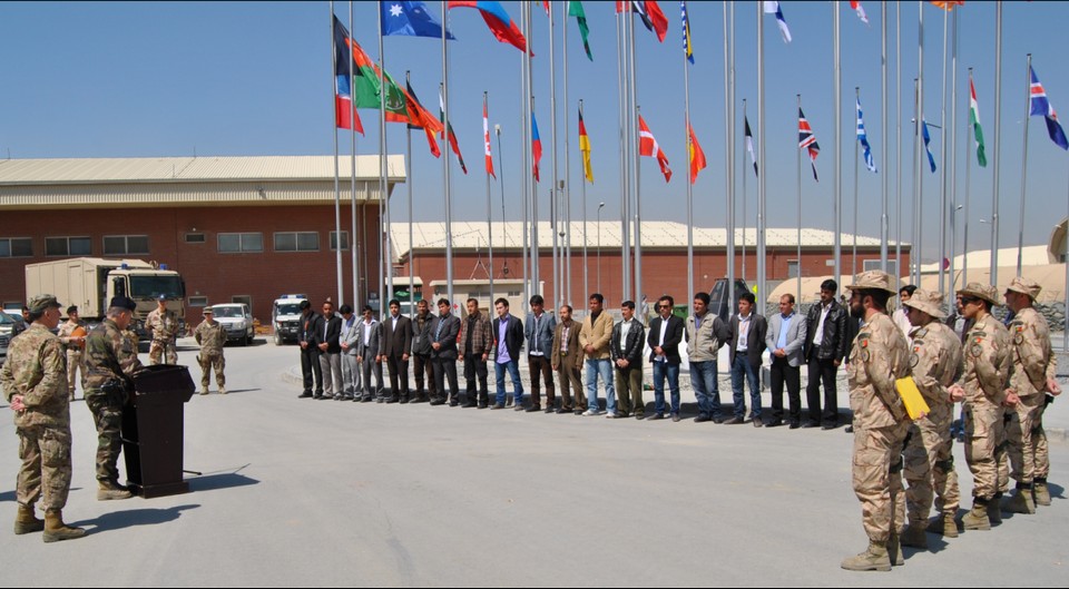 Cerimónia de Encerramento de Curso no Afeganistão