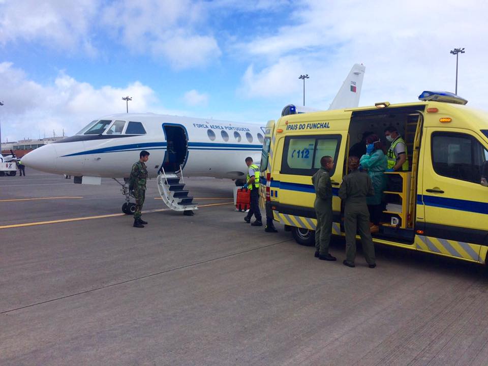 Falcon 50 em misso na Madeira