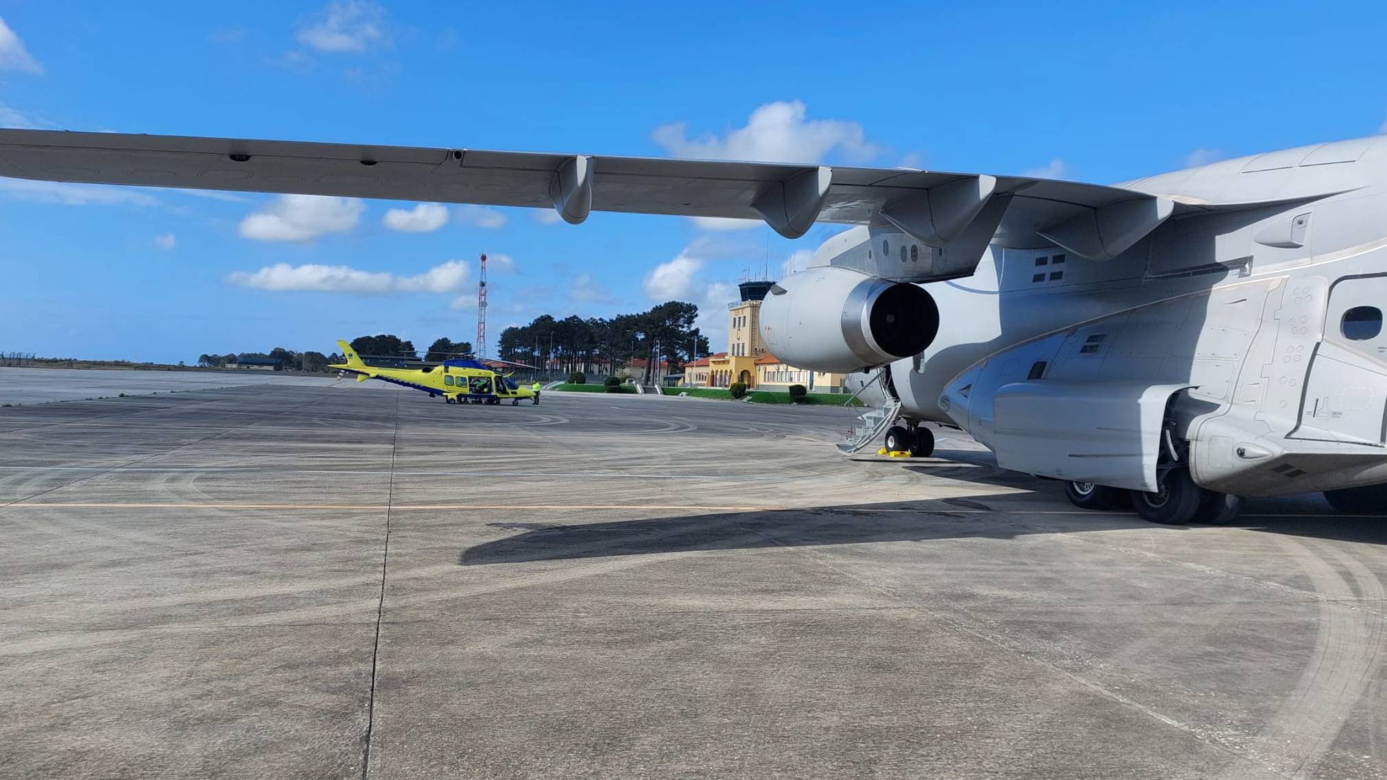KC-390 em transporte mdico entre Aores e continente