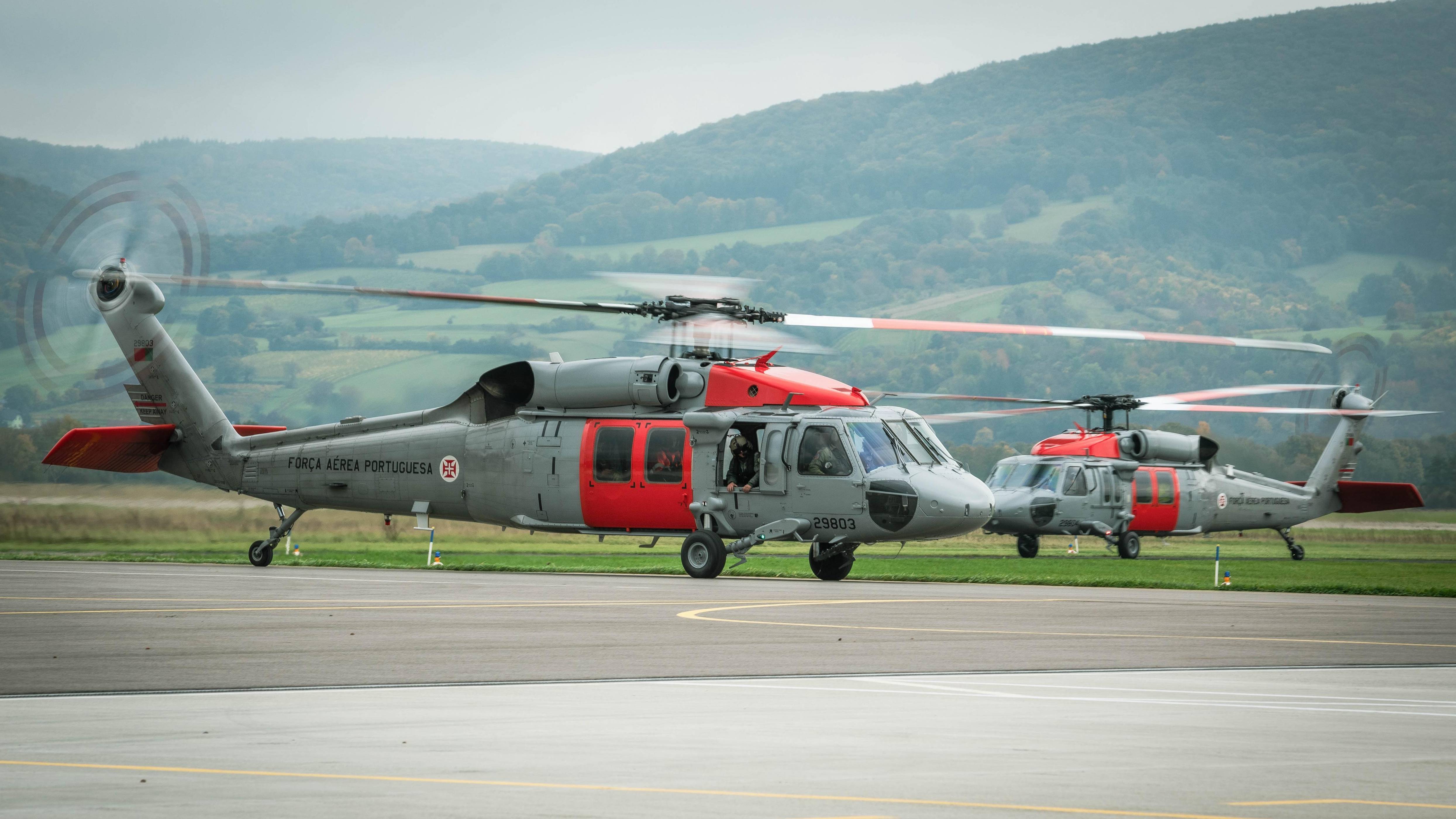 UH-60 Black Hawk em treino conjunto na ustria